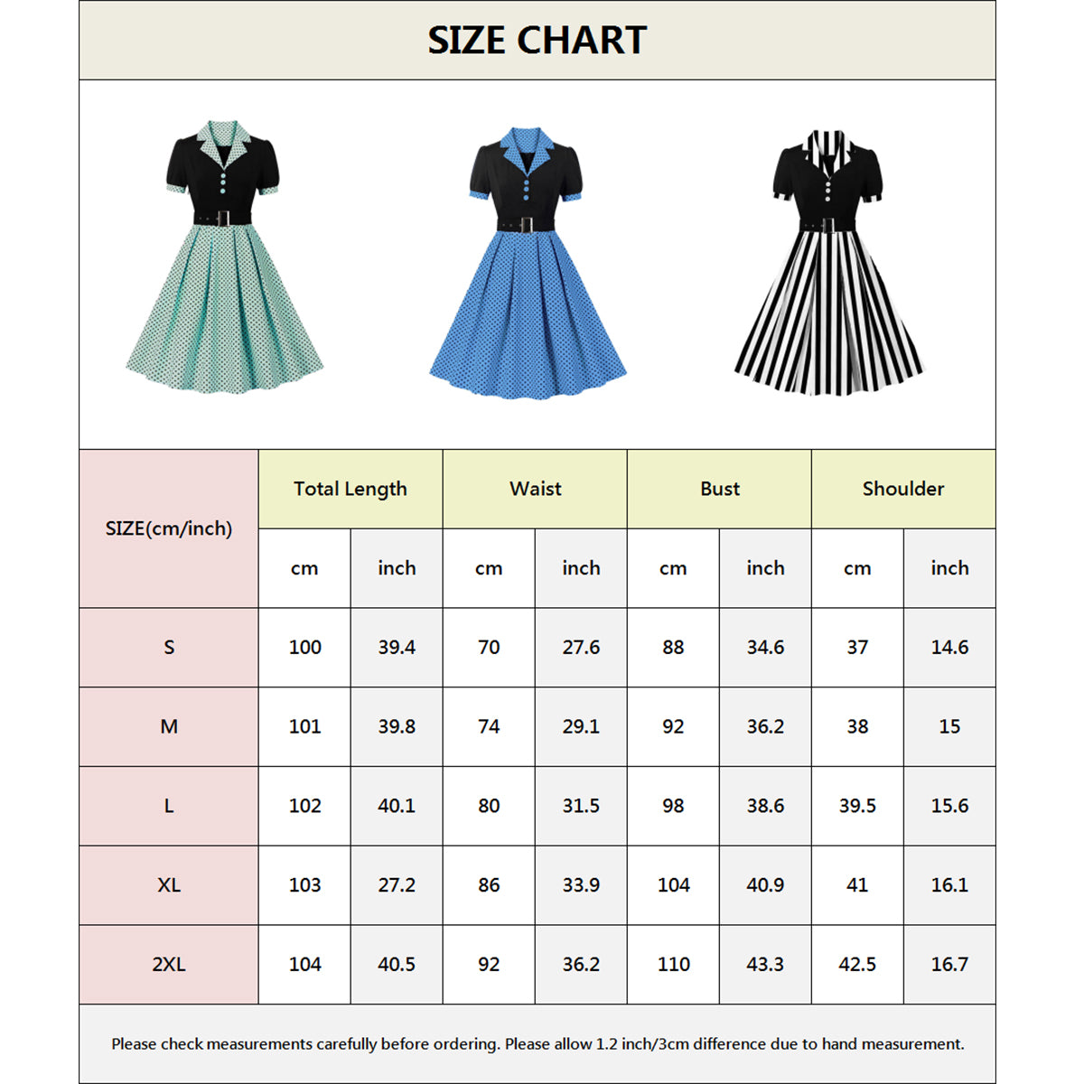 Women's Fashion Polka Dot Lapel Short Sleeved Belt Slim Fit Summer/Spring Dress