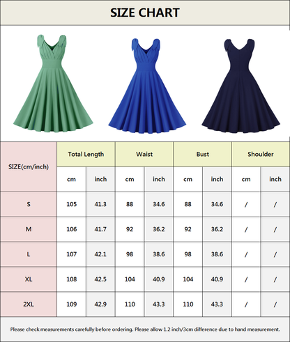 Fashion Women Fresh Pleated Waist Cinching Temperament Big Swing Dress
