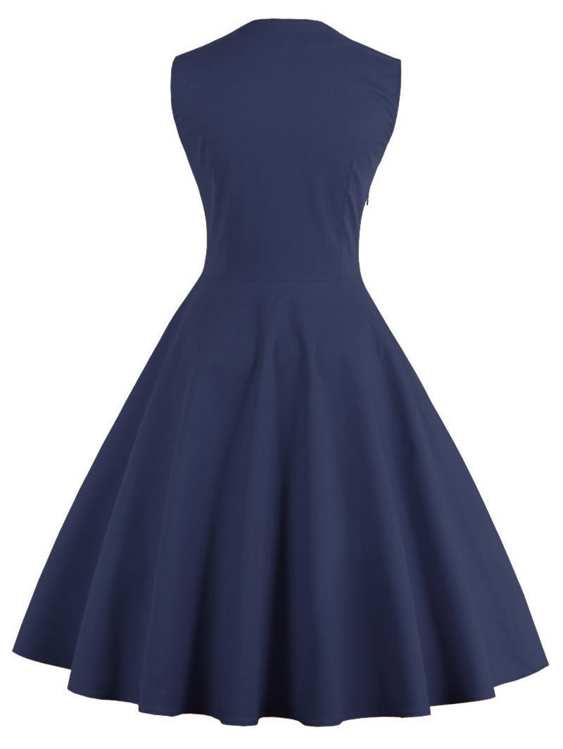 Christmas hot selling women's clothing patchwork large skirt temperament retro dress