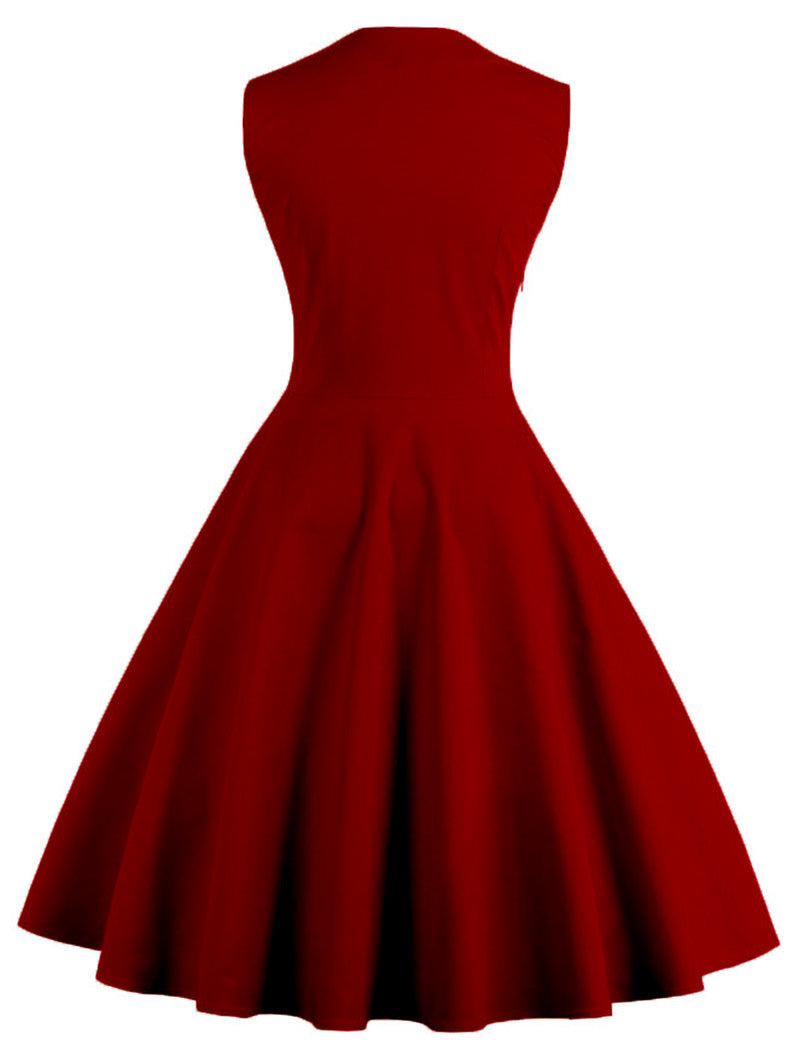 Christmas hot selling women's clothing patchwork large skirt temperament retro dress