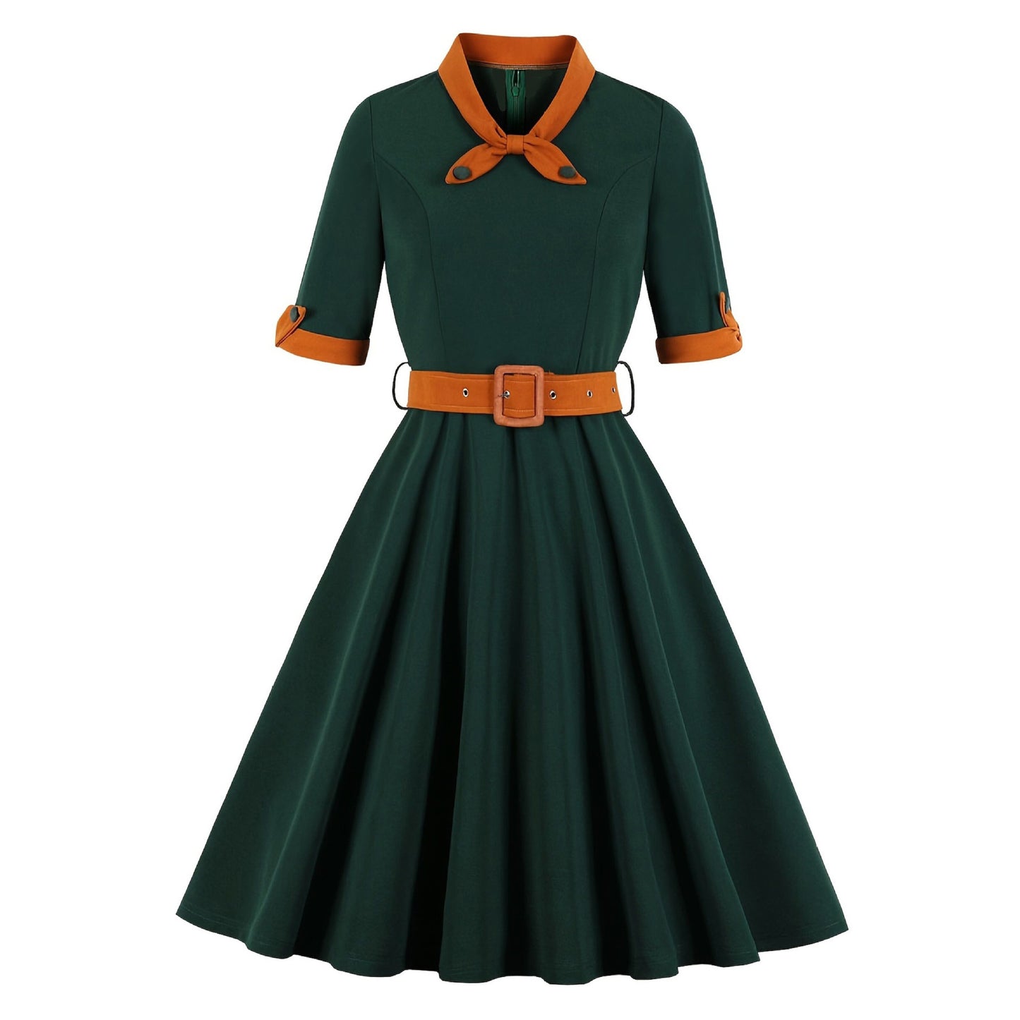 Women Fashion Dress 1950s Vintage Fit and Flare Knee Length Cocktail Dresses
