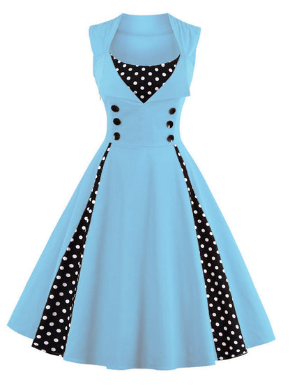 Christmas hot selling women's clothing patchwork large skirt temperament retro dress