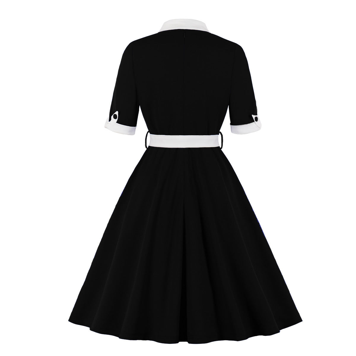 Women Fashion Dress 1950s Vintage Fit and Flare Knee Length Cocktail Dresses