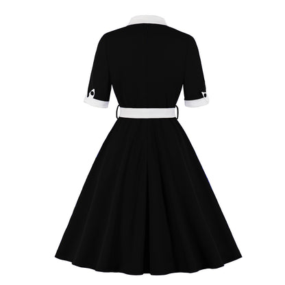 Women Fashion Dress 1950s Vintage Fit and Flare Knee Length Cocktail Dresses