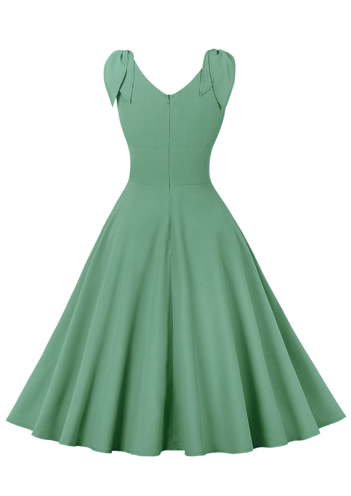 Fashion Women Fresh Pleated Waist Cinching Temperament Big Swing Dress