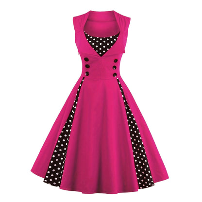 Christmas hot selling women's clothing patchwork large skirt temperament retro dress