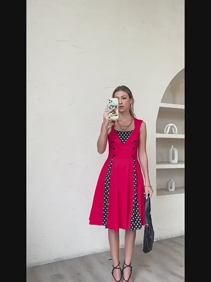 Christmas hot selling women's clothing patchwork large skirt temperament retro dress